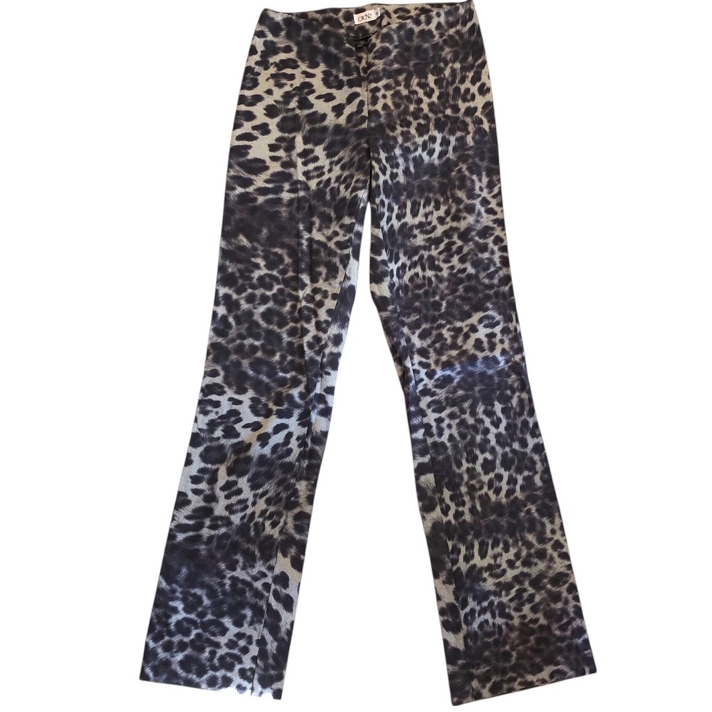 Cache Leopard Print Flared Pants